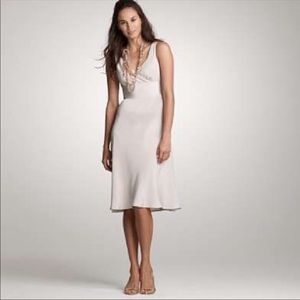Jcrew Sophia Silk tricotine dress size 6 cream.